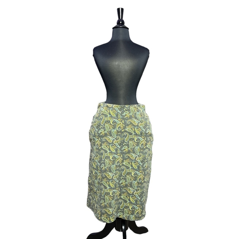 Vintage Denim Paisley Pattern Skirt - Picture 9 of 12